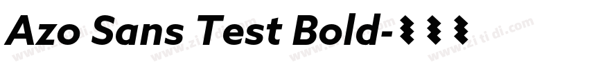 Azo Sans Test Bold字体转换